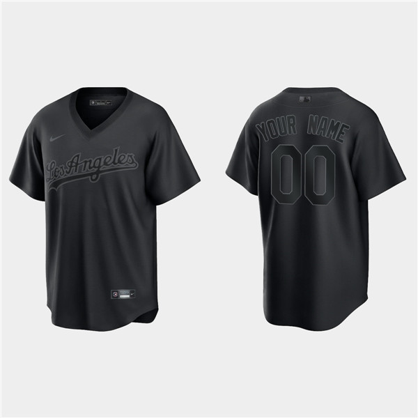 Men's Los Angeles Dodgers Active Player Custom Black Pitch Black Fashion Replica Stitched Jersey Men's Los Angeles Dodgers Active Player Custom Black Pitch Black Fashion Replica Stitched Jersey